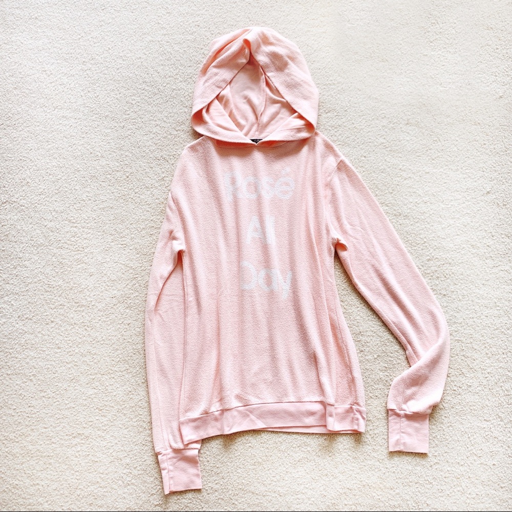 NEW $125 WILDFOX ROSE ALL DAY BAGGY JUMPER HOODIE